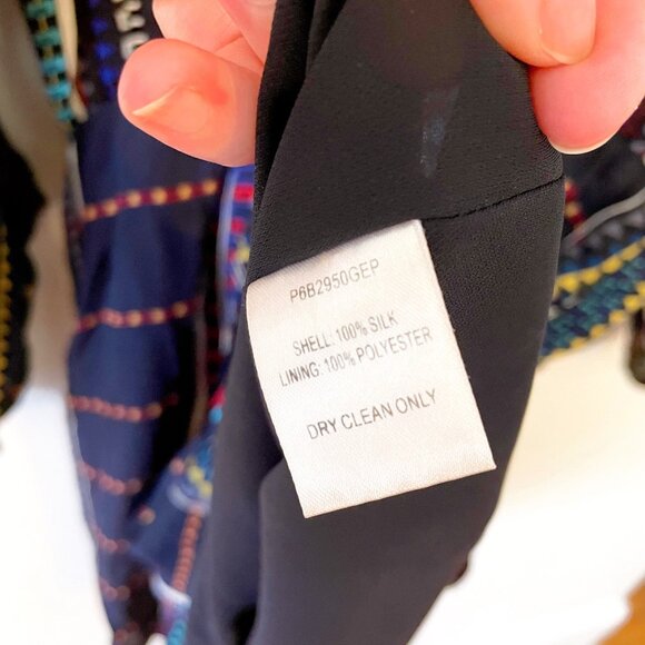 Parker Dixie Print Silk Shirt Dress, Size Small - Picture 8 of 9